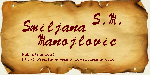 Smiljana Manojlović vizit kartica
